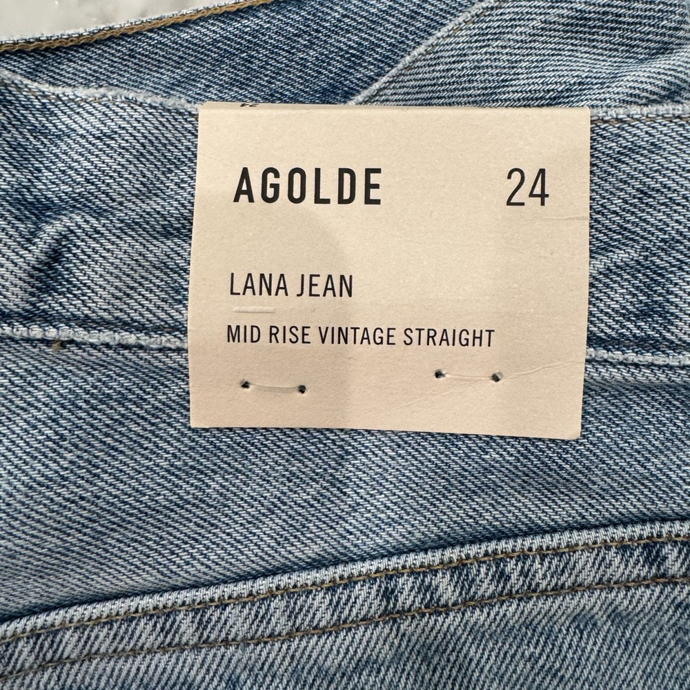 Agolde Lana Jean Mid Rise Vintage Straight - Light Blue
